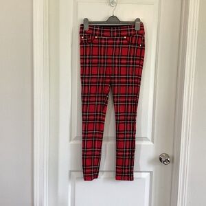 ADX slims tartan jeggings size medium (10-12)